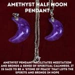 Amethyst Half Moon Pendant