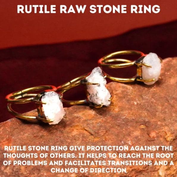 Rutile Raw Stone Ring