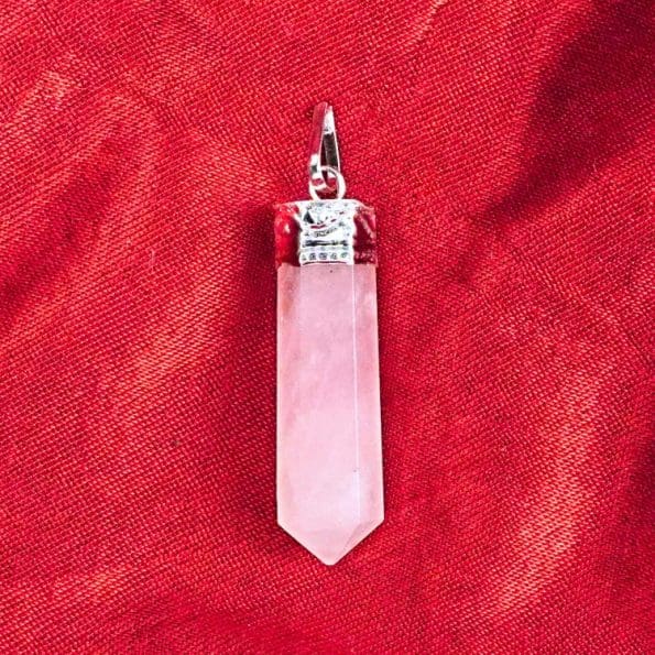 Rose Quartz Pencil Pendant