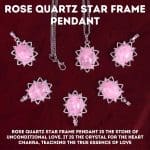 Rose Quartz Star Frame Pendant