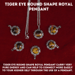 Tiger Eye Round Shape Royal Pendant