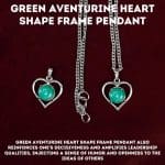 Green Aventurine Heart Shape Frame Pendant