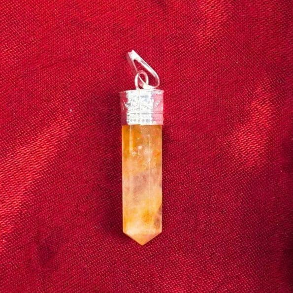 Citrine Pencil Pendant