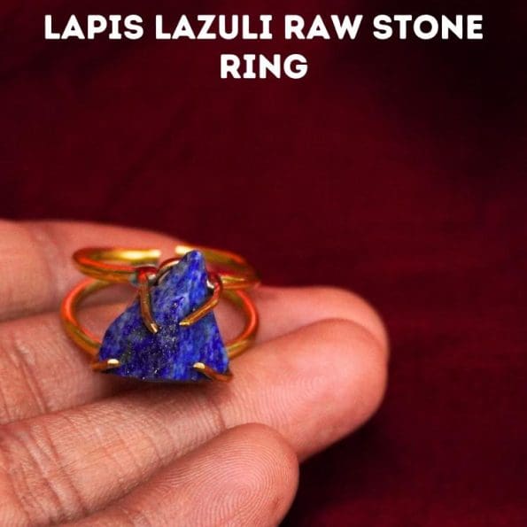 Lapis Lazuli Raw Stone Ring