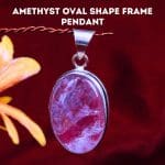 Amethyst Oval Shape Frame Pendant