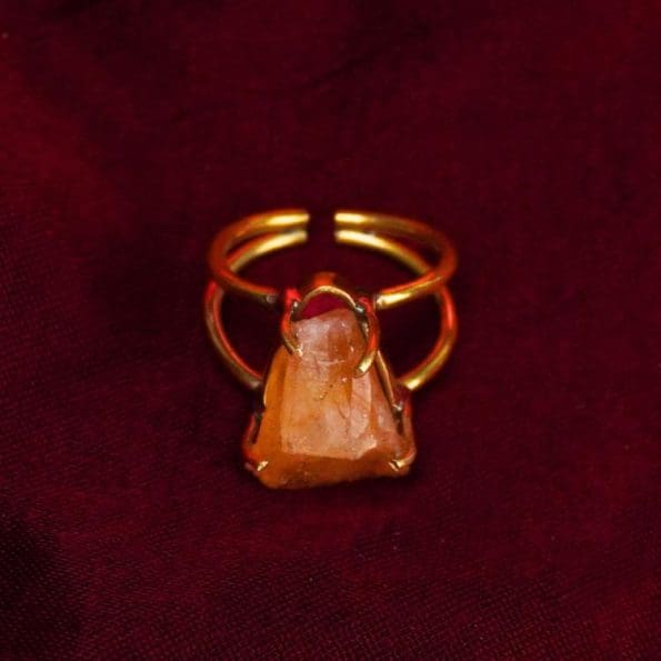 Citrine Raw Stone Ring