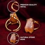 Citrine Raw Stone Ring