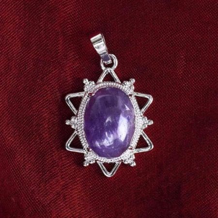 Amethyst Star Frame Pendant