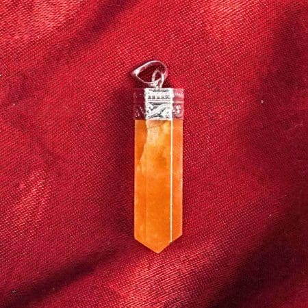 Yellow Calcite Pencil Pendant