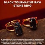 Black Tourmaline Raw Stone Ring