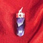 Amethyst Garnet Pencil Pendant