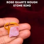 Rose Quartz Rough Stone Ring