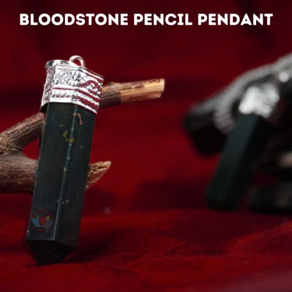 Bloodstone Pencil Pendant