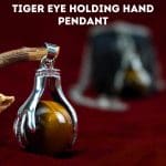 Tiger Eye Holding Hand Pendant