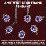 Amethyst Star Frame Pendant Amethyst Star Frame Pendant