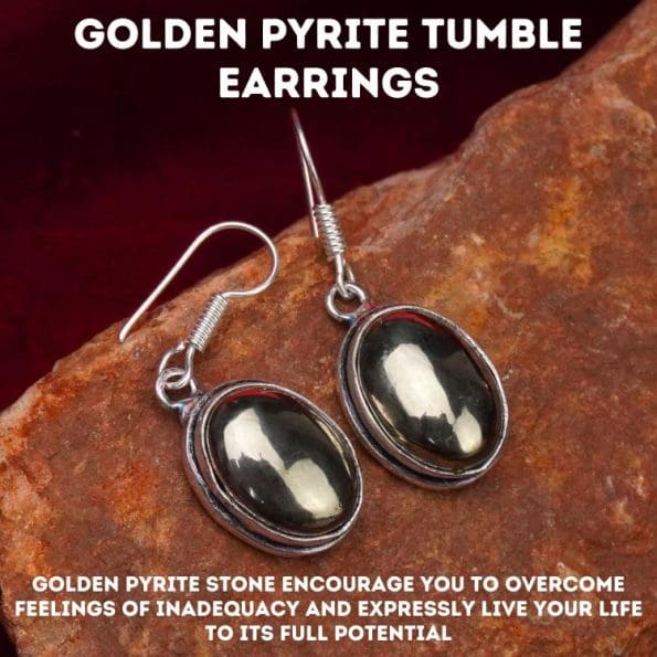 Golden Pyrite Tumble Earrings