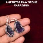 Amethyst Raw Stone Earrings