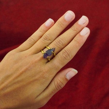 Amethyst Raw Stone Ring