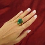 Green Jade Raw Stone Ring