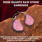 Rose Quartz Raw Stone Earrings