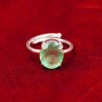 Green Onyx Diamond Cut Ring