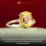 Citrine Diamond Cut Ring