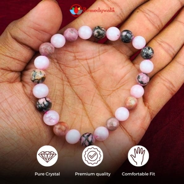 Rose Quartz and Rhodonite Bracelet