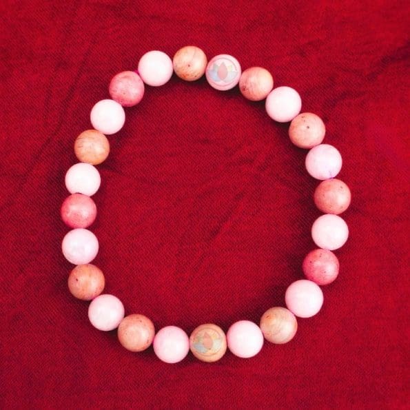 Rose Quartz and Rhodochrosite Bracelet