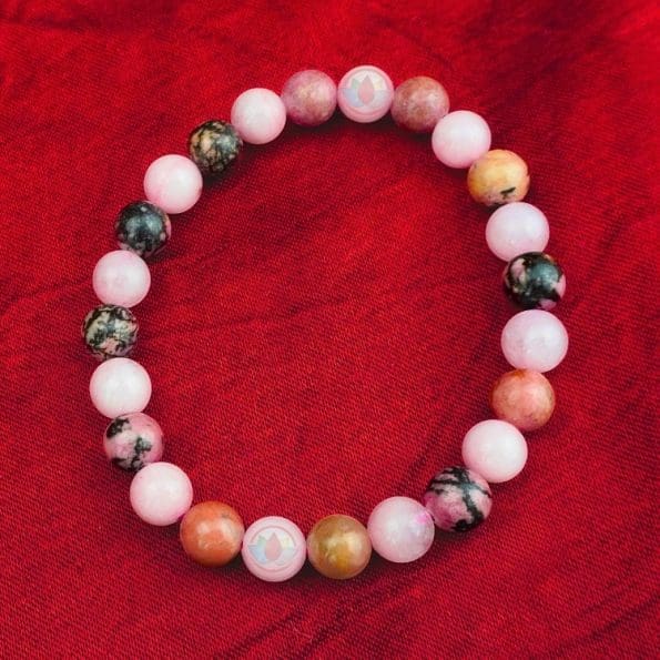 Rose Quartz and Rhodonite Bracelet