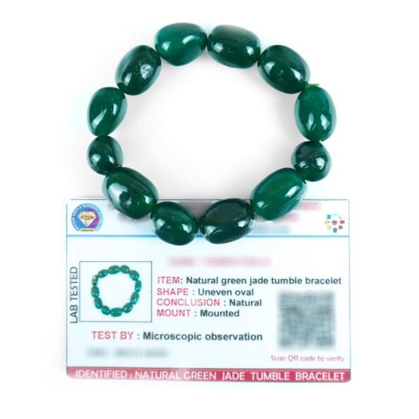 Green Jade Tumble Bracelet