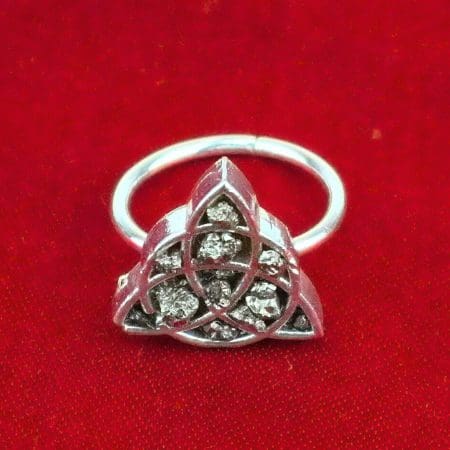 Golden Pyrite Celtic Infinity Ring