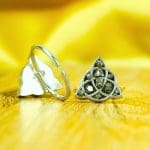 Golden Pyrite Celtic Infinity Ring