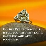 Golden Pyrite Celtic Infinity Ring