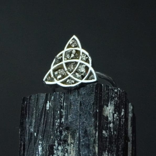 Golden Pyrite Celtic Infinity Ring