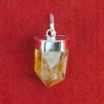 Natural Citrine Pencil Pendant