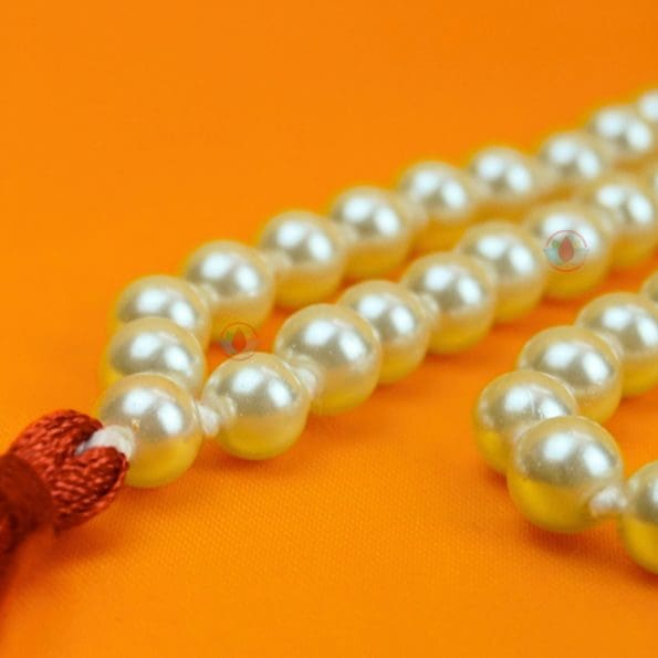 White Pearl Jaap Mala 8mm