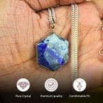 Lapis Lazuli David Star Shape Frame Pendant