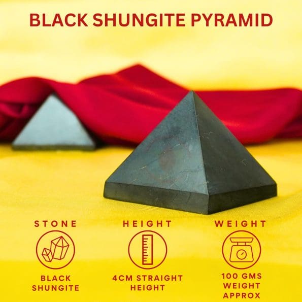 Black Shungite Pyramid