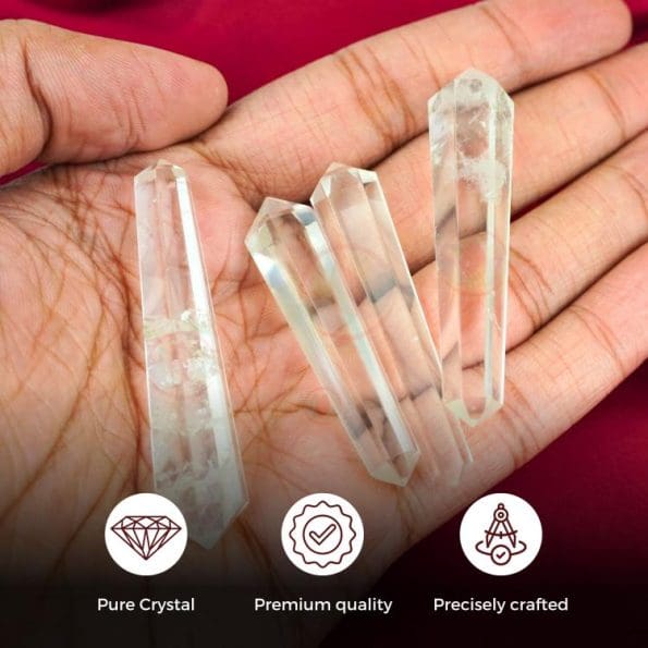 Clear Quartz Double Pointed Pencil