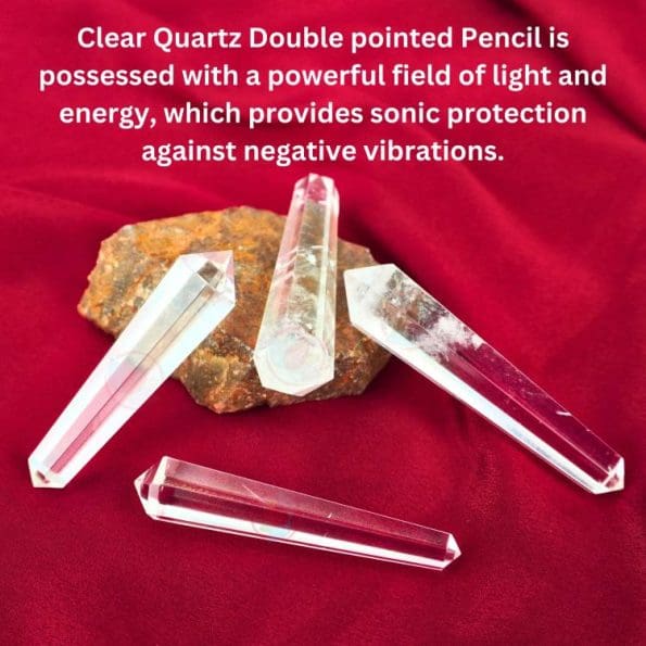 Clear Quartz Double Pointed Pencil