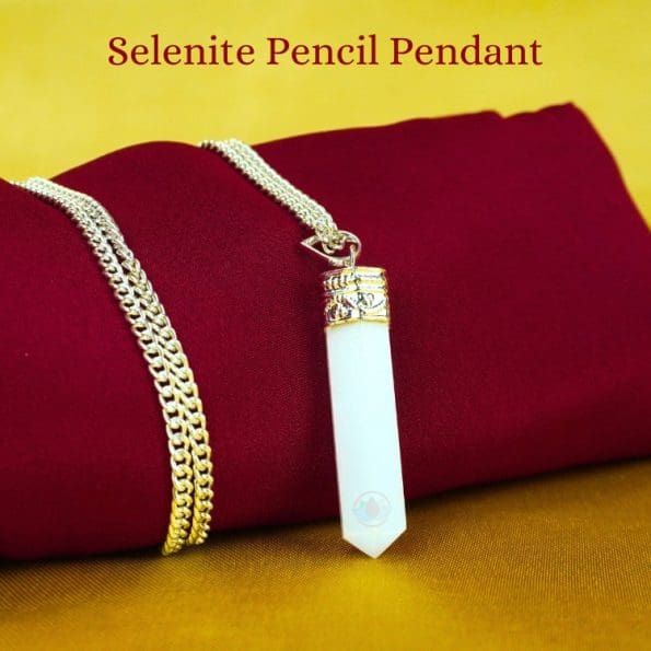 Selenite Pencil Pendant