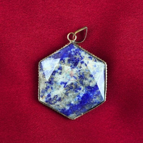 Lapis Lazuli David Star Shape Frame Pendant