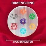 Selenite 7 Chakra Plate Round
