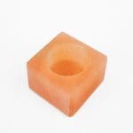 Natural Cube Himalayan Pink Salt Candle Holder