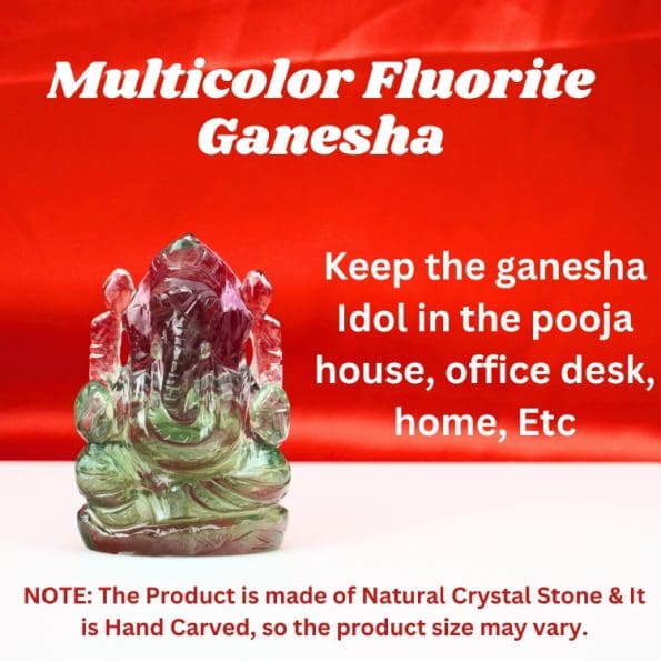 Multicolor Fluorite Ganesha