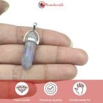 Purple Fluorite Pencil Pendant