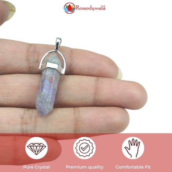 Purple Fluorite Pencil Pendant