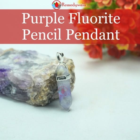 Purple Fluorite Pencil Pendant