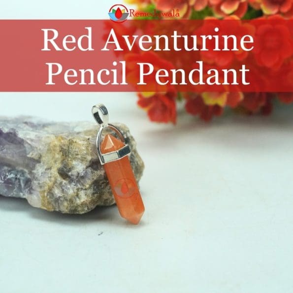 Red Aventurine Pencil Pendant