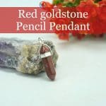 Red goldstone Pencil Pendant (2)